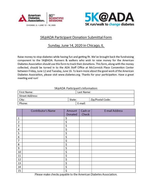 5K@ADA Fund Raising, American Diabetes Association