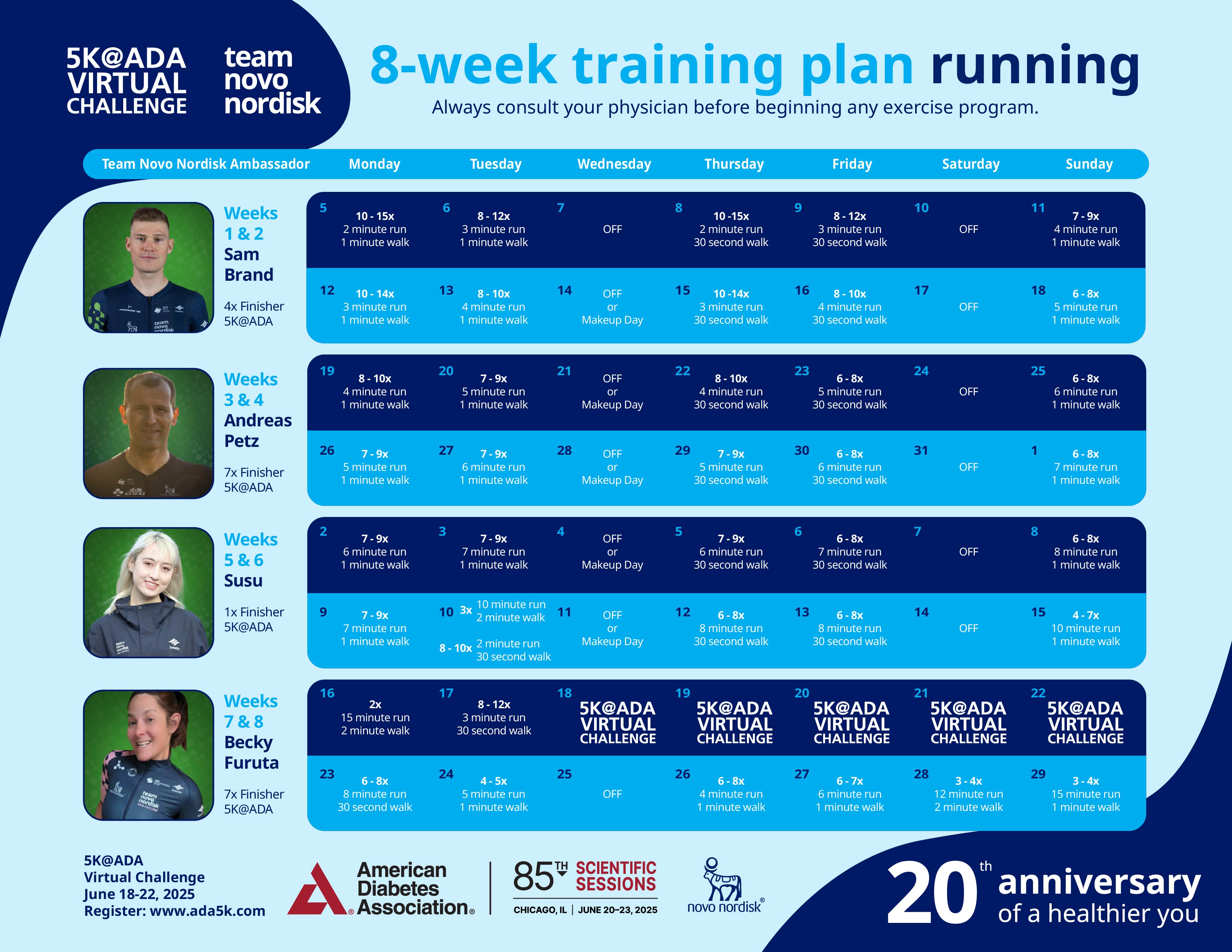 5K@ADA Training Plans