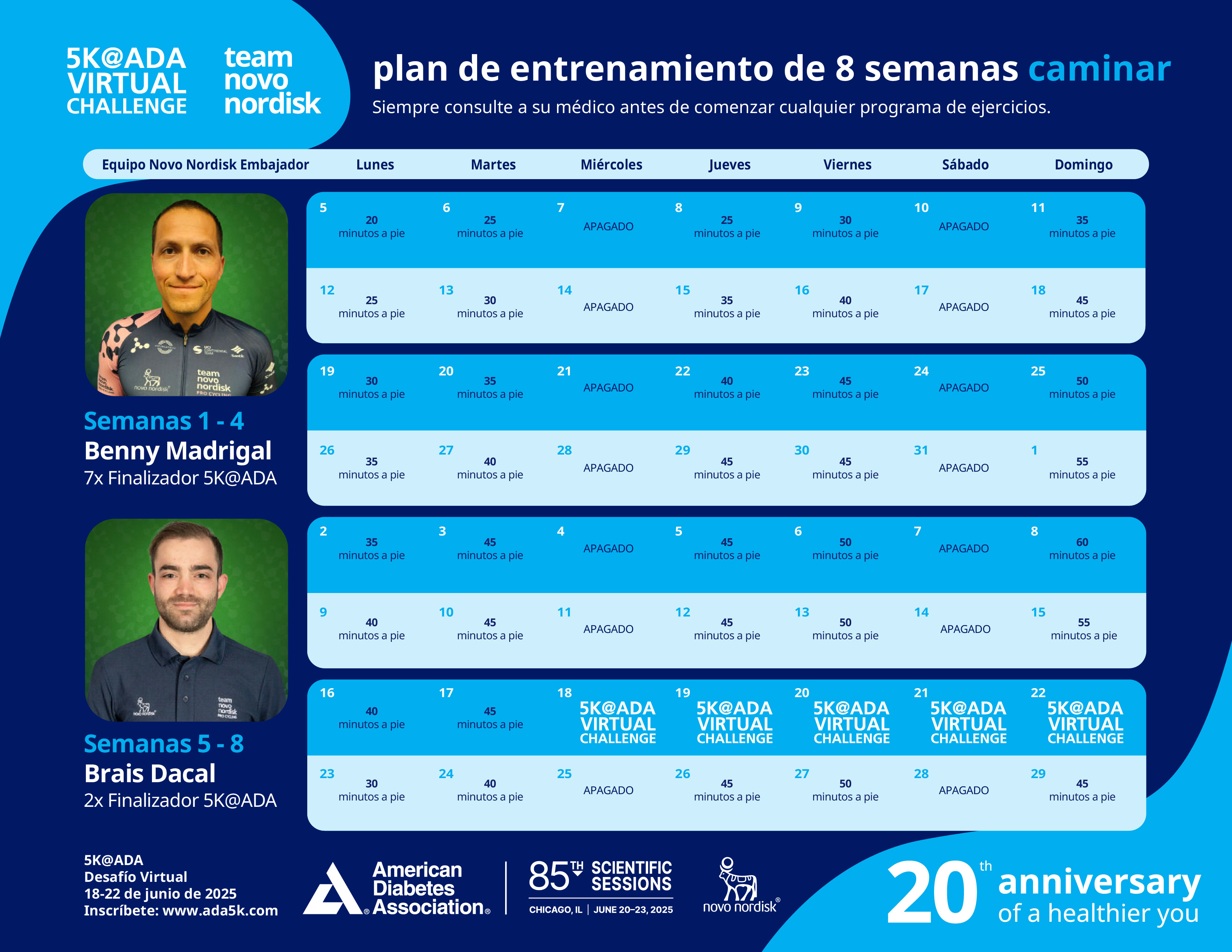 8-Week Walking Training Plan