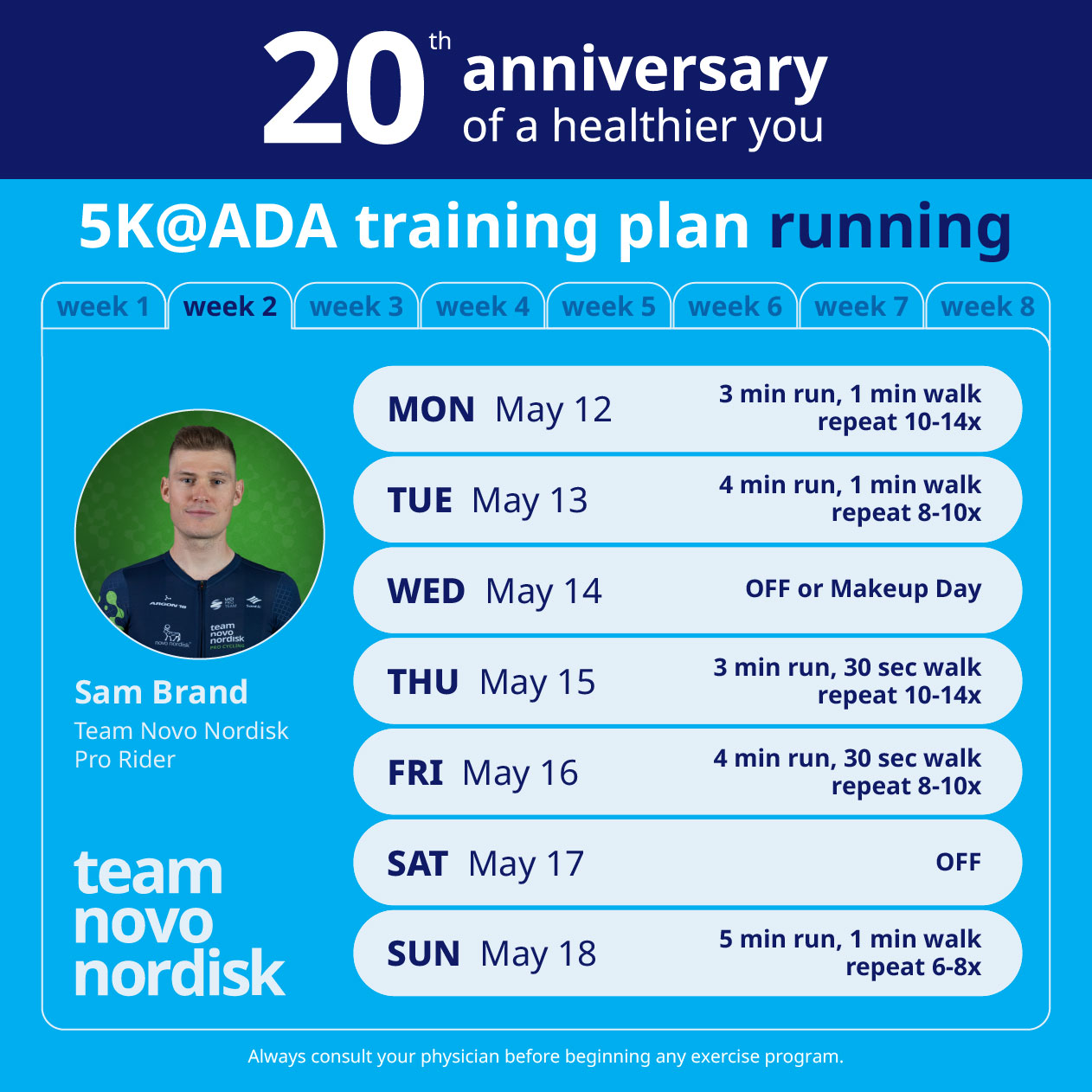5K Training Plans Week 2 Run