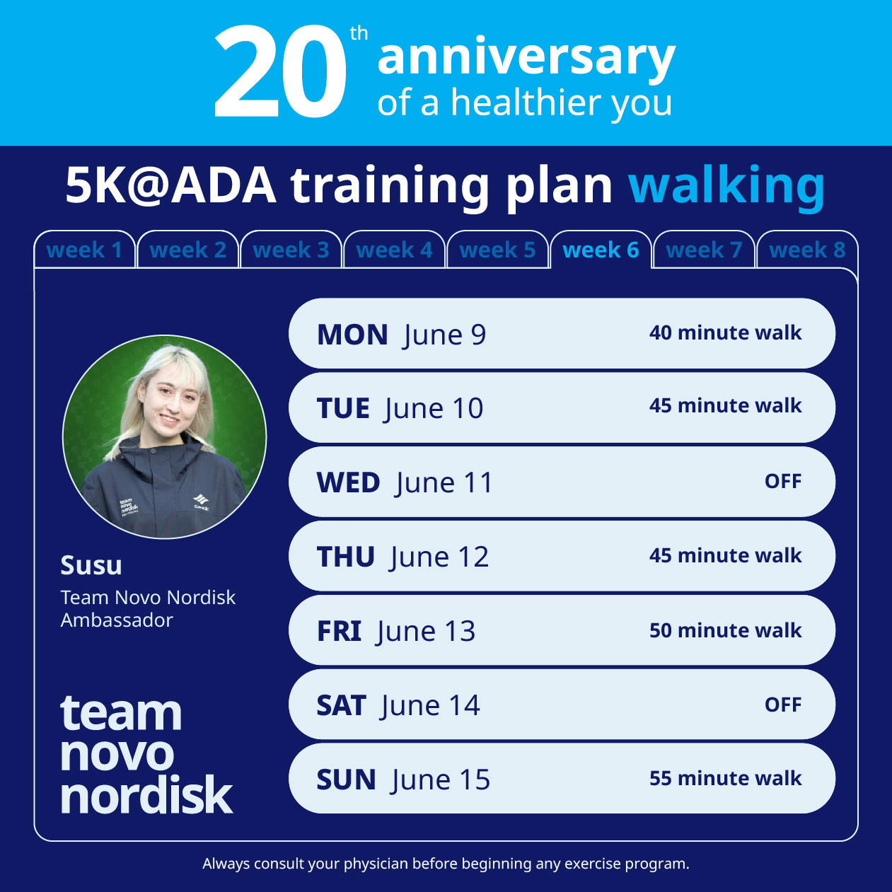 5K Training Plans Week 6 Walk