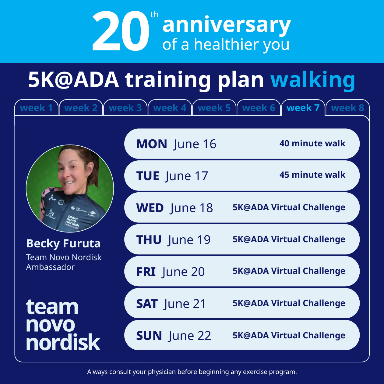 5K Training Plans Week 7 Walk