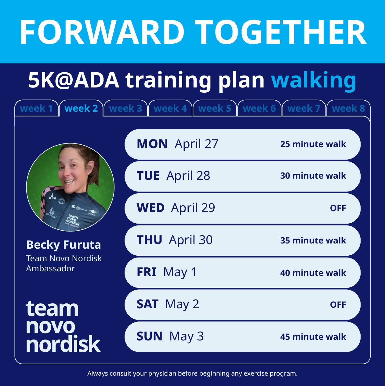 5K Training Plans Week 2 Walk