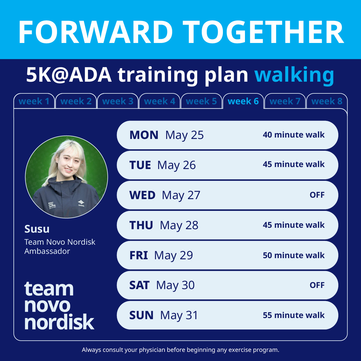 5K Training Plans Week 6 Walk